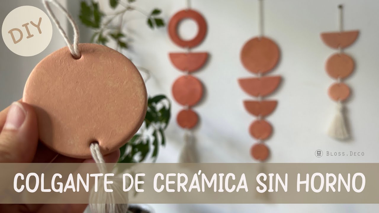 Colgante de CERAMICA SIN HORNO / AIR DRY CLAY Wallhanging Tutorial DIY