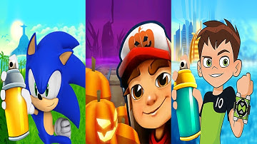 Subway Surfers vs Sonic Dash 2: Sonic Boom vs Ben 10 - Up To Speed Android Gameplay