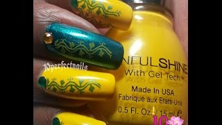 Nail Stamping Floral Vines