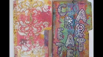 How to make a DIY  file folders Mini Tag Books  / How to make File Folder Art Journal