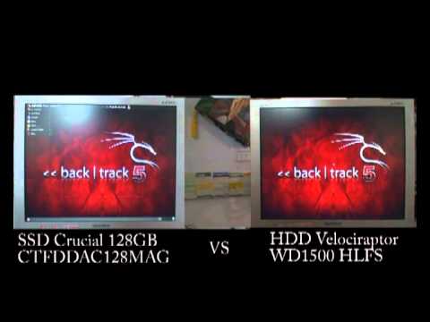 SSD Crucial 128 GB VS WD VelociRaptor 150 GB - YouTube