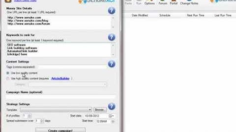 Senuke Xcr Turbo Wizard Fast Link Building Campaign