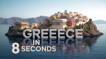 Miniature Greece in 8 Seconds 🇬🇷 | AI-generated Veo 3 Travel Shorts