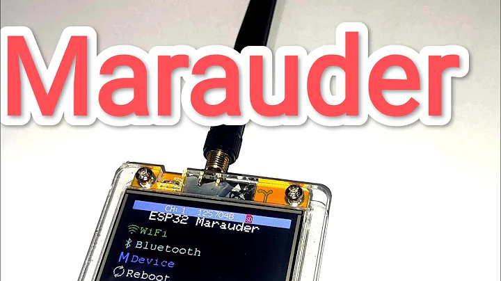 Build a esp32 running Marauder with a antenna mod.