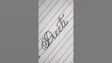 Preeti Name in Cursive Writing #shorts #ytshorts #cursive #signature #reels #shortsfeed #trending
