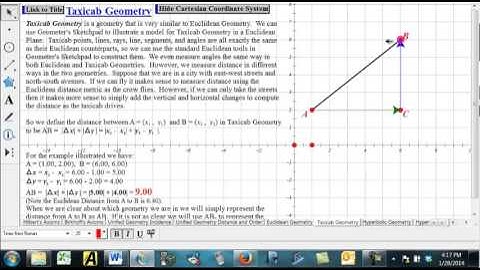 Geometry (older) Euclidean and Taxicab Distances