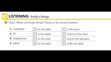 Interchange Intro U2.10 LISTENING: Emily