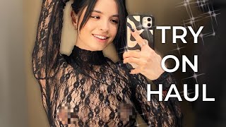 [4K] Exploring Transparent Clothes with Karina | See-through Try on Haul 2024