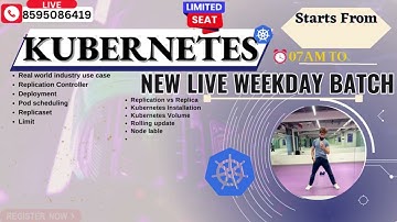 New Kubernetes batch |Live Weekdays Batch | Kubernetes Live Corporate Training | By Sanjay Dahiya |