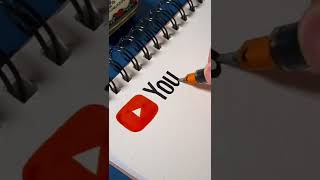 how to draw Youtube logo 🤩 . #shorts