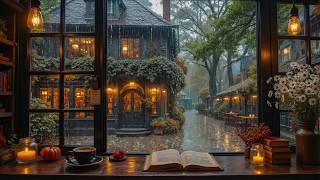 Cozy Rainy Street Café Jazz | Soft Piano Jazz with Warm Candle Ambience for Study & Work screenshot 5