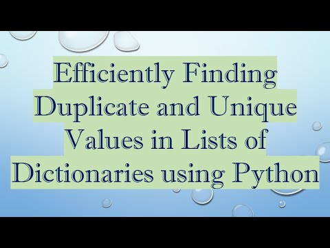Efficiently Finding Duplicate