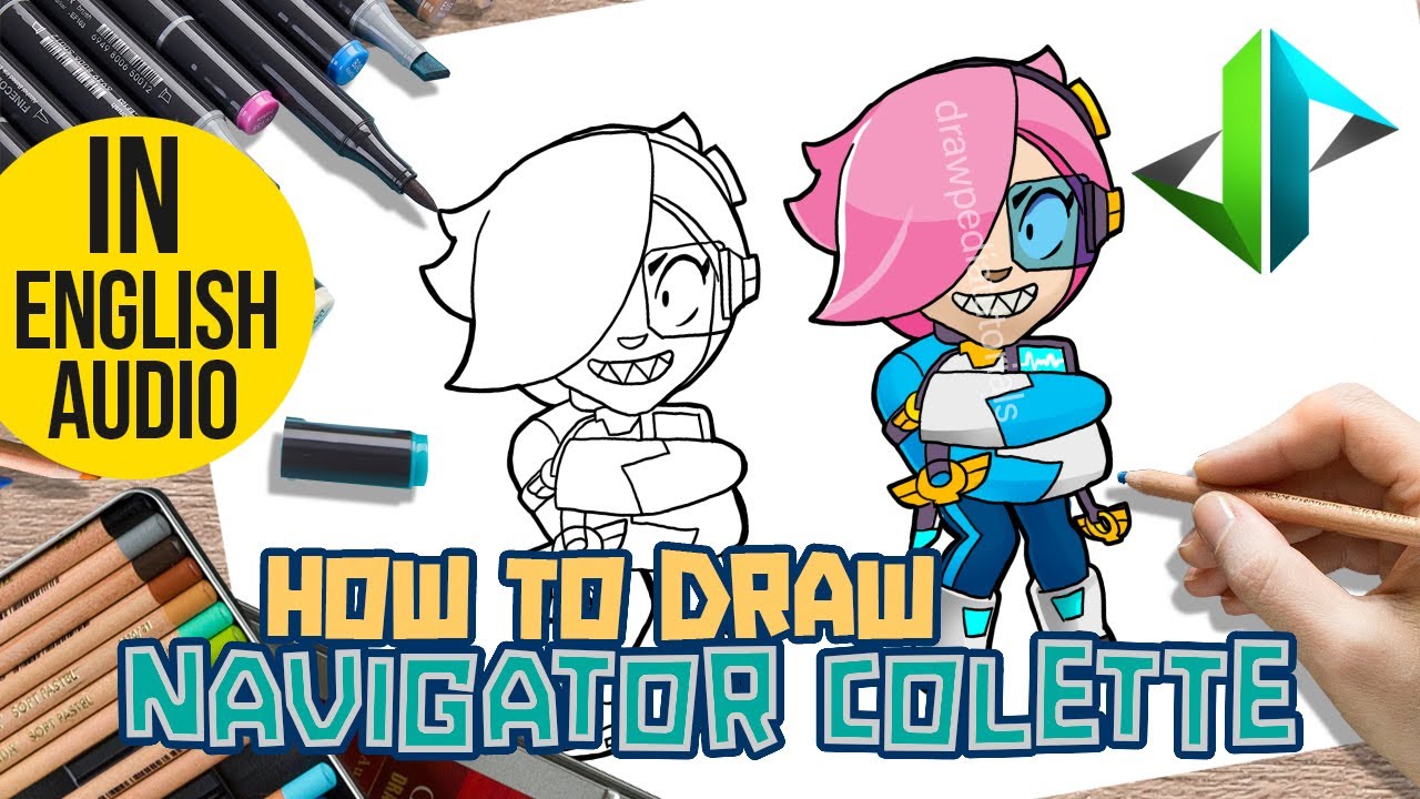 Drawpedia How To Draw New Navigator Colette Brawler From Brawl Stars Drawing Tutorial Youtube - deus brawl stars