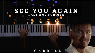 See you again - Wiz Khalifa ft. Charlie Puth (PIANO COVER)