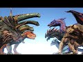 ALL DINOSAURS vs ALL FANTASY Creatures in ARK | Cantex