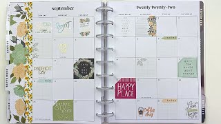 September monthly Happy Planner inspiration