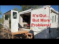 It’s Out! RV Slideout Removal and Repair.  It’s Not Good News.