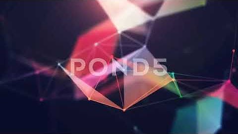 Dancing Colorful Laser Show Plexus Background. Strobe Neon Polygonal Lasers VJ.