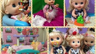 CUIDANDO DA MINHA BABY ALIVE COMER E BRINCAR KATIE - Julia Silva