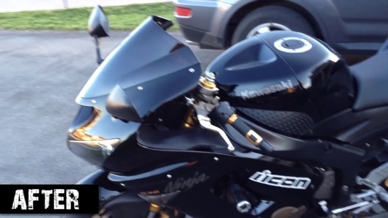 Black Aftermarket Double Bubble Windshield on my 2006 ...