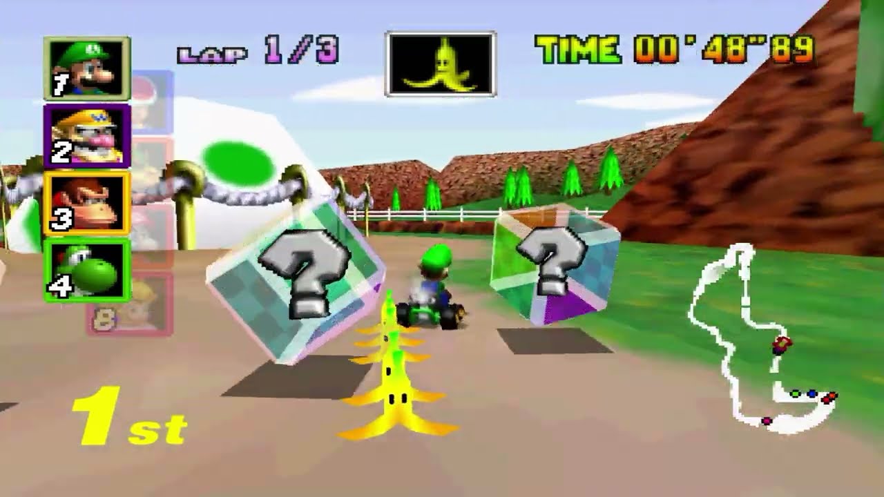 Play Nintendo 64 Mario Kart 64 - Amped Up v2.82 Online in your browser 