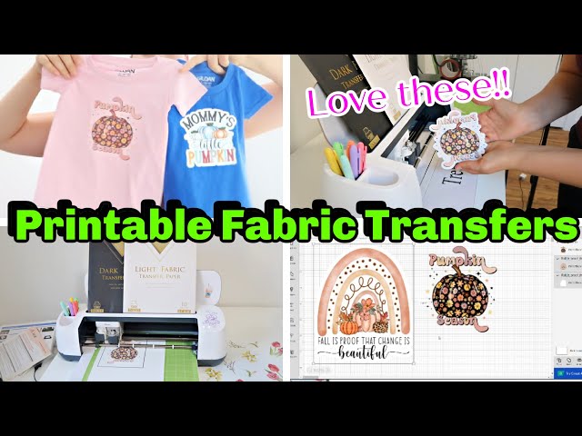 Light Fabric Transfer Paper (testing light and dark fabric transfer paper  with my Cricut) 