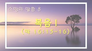 소망의 말씀 8 - 복음이란 무엇인가? (I), 복음, 믿음, 예수님, 하나님, 세례, 구원, 정죄, 심판, 천국, 지옥, 표적, 변화,