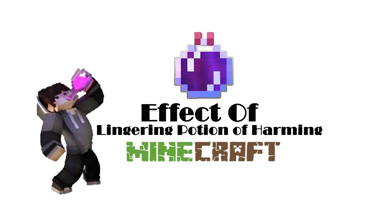 Minecraft Lingering Potion Of Harming - Effect Of Lingering Potion Of Harming In Minecraft - YouTube