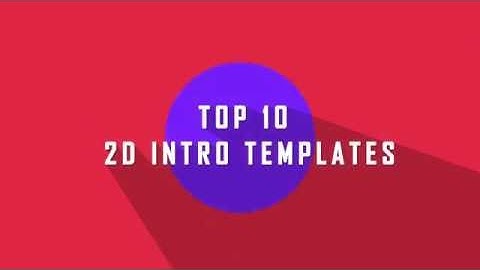 TOP 10 FREE 2D Intro Templates 2016   Blender, Sony Vegas, Adobe After Effects & Cinema 4D #11