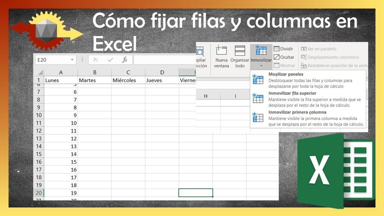 Automatisch browser Verenigde Staten van Amerika Cómo hacer que una fila o columna se quede fija en Excel - YouTube