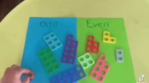 Teaching odd and even numbers using numicon