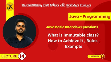 14 | JAVA | What is Immutable class? | How to Achieve it | Rules | Example #java #javaplaylist