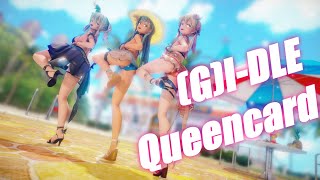 【艦これ】ビキニな鹿島・鈴谷・プリンツで(G)I-DLE - Queencard【4K】【MMD】【カメラ配布/Camera DL】