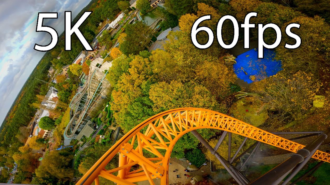 Fury front seat forwards on-ride 5K POV @60fps Bobbejaanland