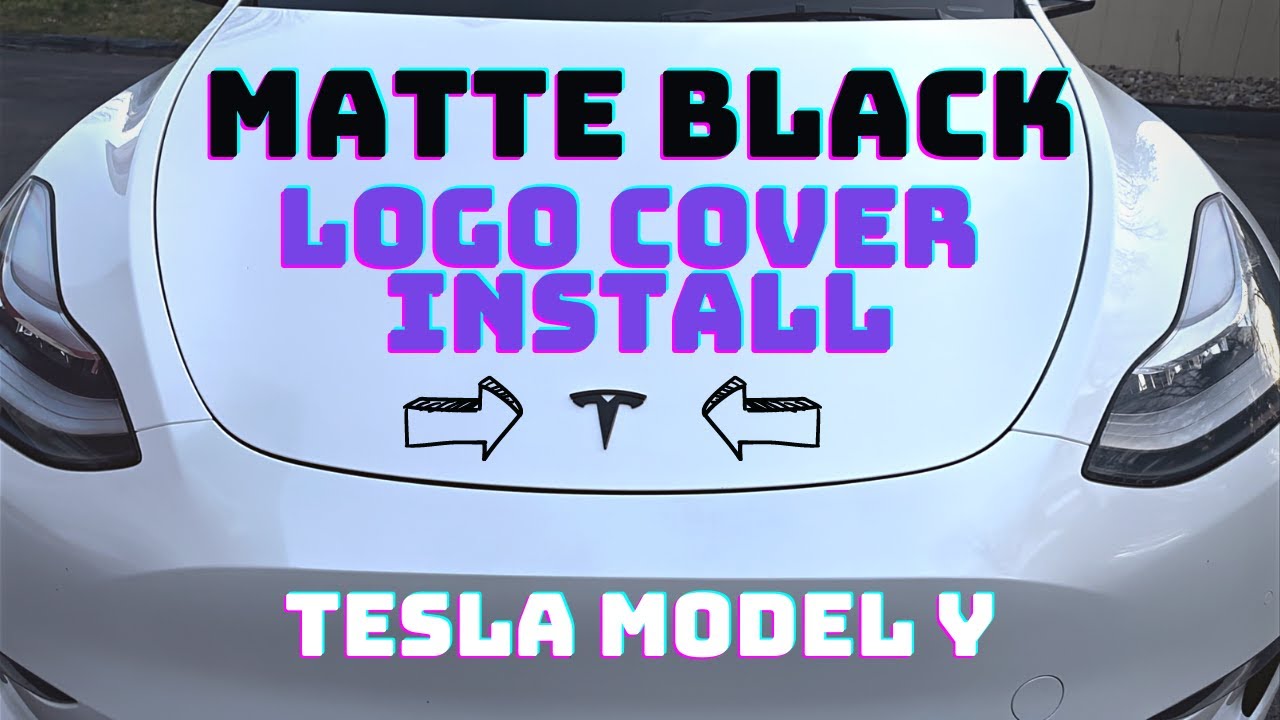 Tesla Model Y - Matte Black Emblem Logo Covers 