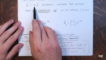 Determining Whether a Set of Vectors is Linearly Independent (Wronskian) Examples
