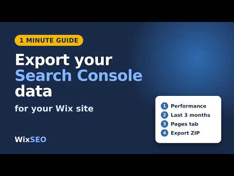 How to Export Google Search Console Data for Your Wix Site
