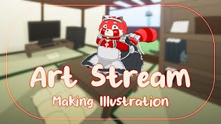 【Drawing】Am not feeling well, but I want to stream !!