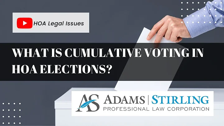 What is cumulative voting in HOA elections?