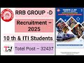 RRB (Railway) Group –D New Recruitment 2025