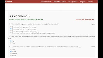 Introduction to Operating System | Week 3 Assignment Solution