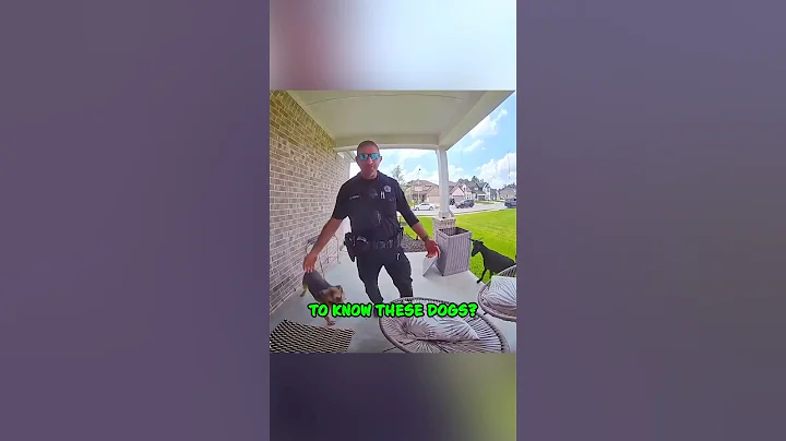 Texas Cop Found New Best Friends - Hilarious Doorbell Camera 😂 #shorts
