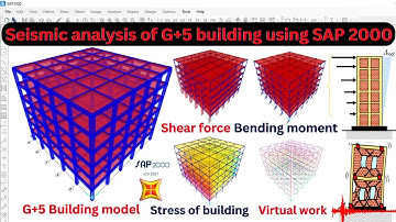 Seismic load analysis by SAP 2000 | SAP software | Civil engineering | Structural engineering |