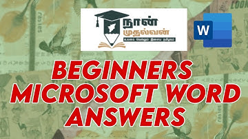 Nan Mudhalvan Microsoft Word beginners assesment answers #tgt#naanmudhalvan #answer#microsoft#word