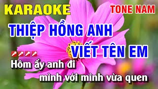 Karaoke Thiệp Hồng Anh Viết Tên Em Nhạc Sống | Nguyễn Linh