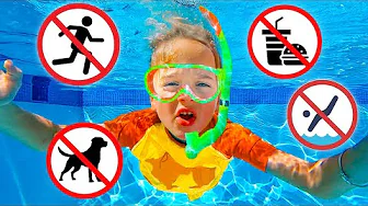 Kids learn pool safety rules.