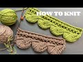 🌿Красивый край спицами ЛИСТЬЯ (+СХЕМА)🌿 СУПЕР ХИТ! 🌿BEAUTIFUL KNITTING EDGE with Leaves