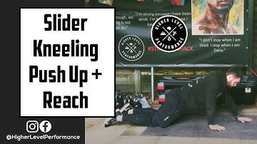 Slider Kneeling Push Up + Reach