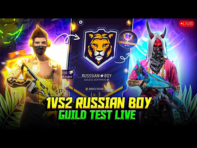 Russian YouTuber 😍 1 VS 2 Hardest Guild TEST 🔥#classyff #nonstopgaming #freefirelive #shortsfeed class=