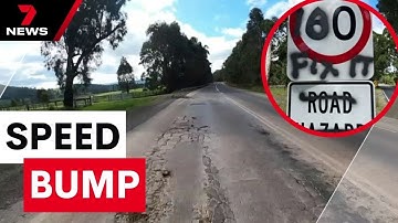 Speed limits reduced as hundreds of roads crumble across Victoria | 7 News Australia